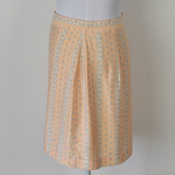 Joie Della Mixed Print Mini Skirt Apricot Nectar - 6 - Picture 3 of 8
